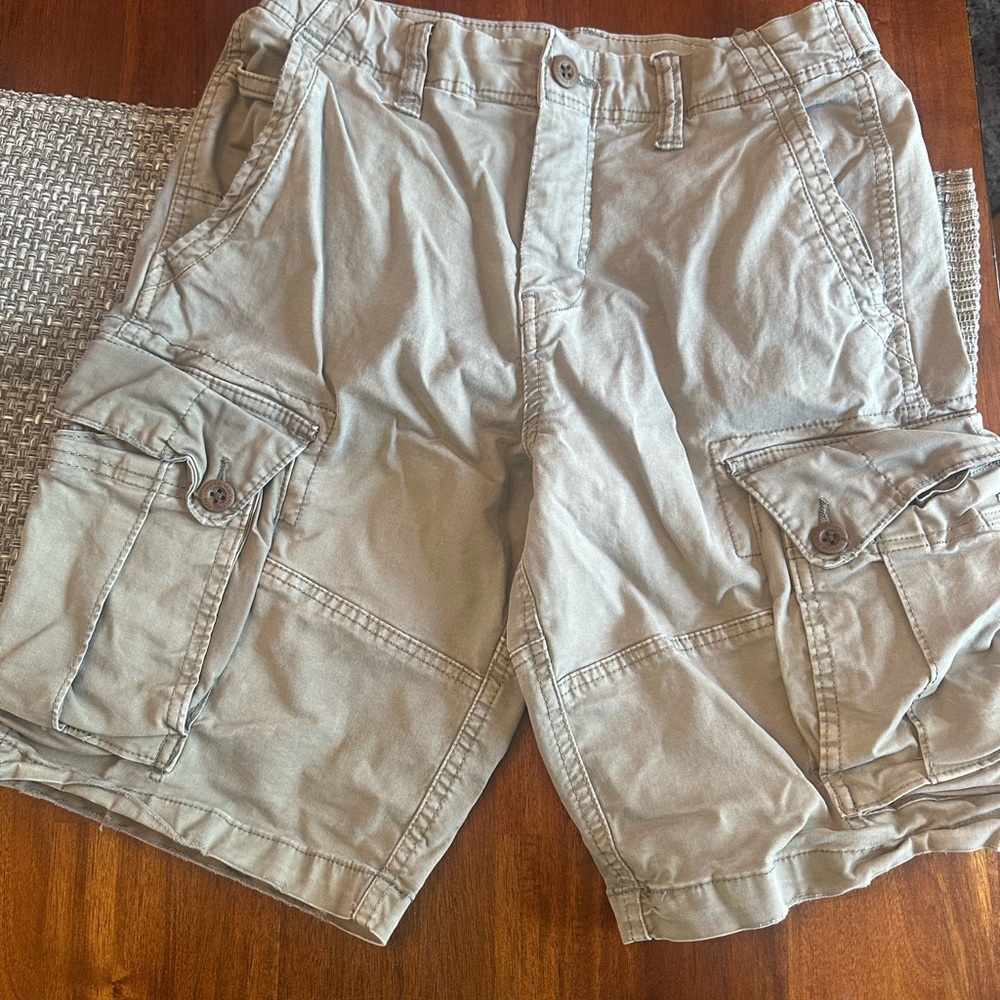America Eagle Flex Men's Tan Cargo Shorts
